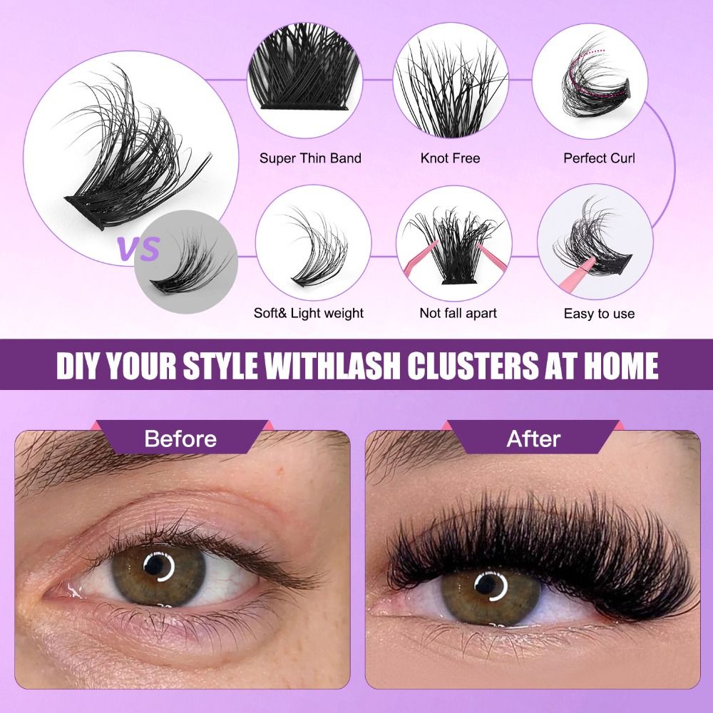 Natural Look False Eyelashes B - Eyelash Extension Natural Look 评论和价格